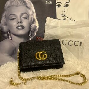 G*cci Black Mini Chain Bag